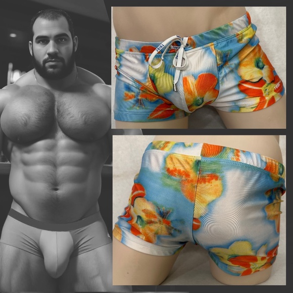 Tribe Square Cut Pouch Swim Briefs XL 34-42" waist Gently worn 100% polyester - Picture 1 of 4